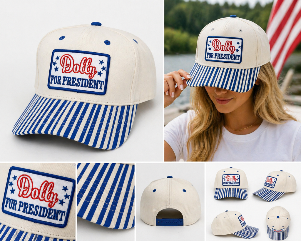 Dolly For President Trucker Hat – Patriotic Vintage Snapback