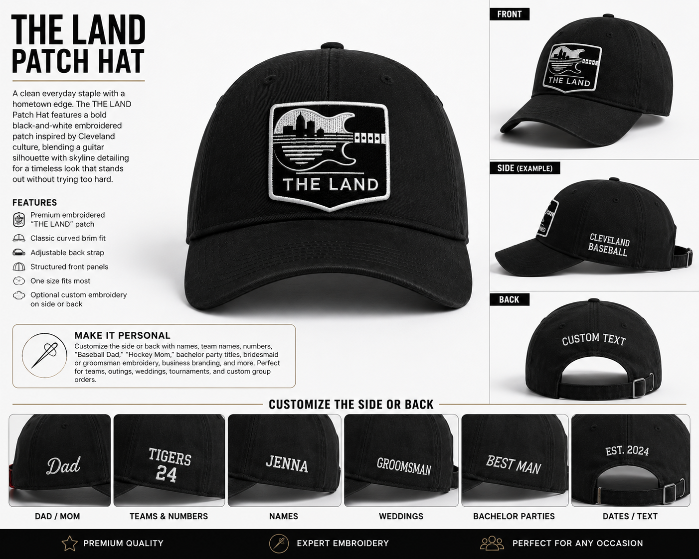 THE LAND Hat personalized